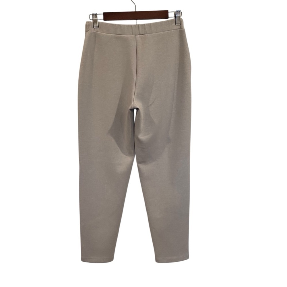 Banana Republic Scuba Knit Commuter Slim Pleated Pants In Silver Grey - Picture 5 of 10